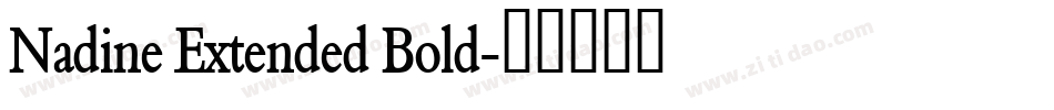 Nadine Extended Bold字体转换